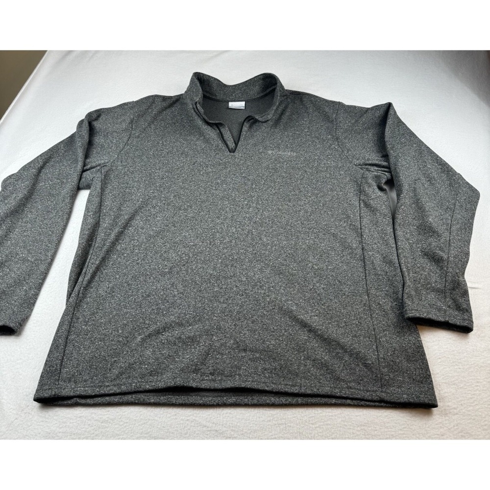 columbia 1/4 zip pullover xl Heather Gray Polyester